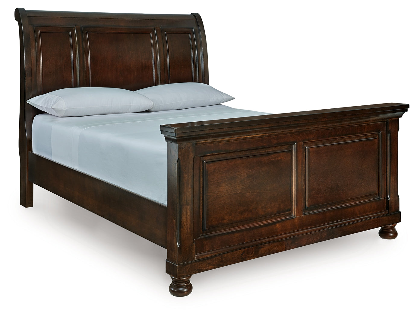 Prime Furniture - Ashley Furniture - Porter Bedroom - Queen Sleigh Bed / Rustic Brown - B697B48