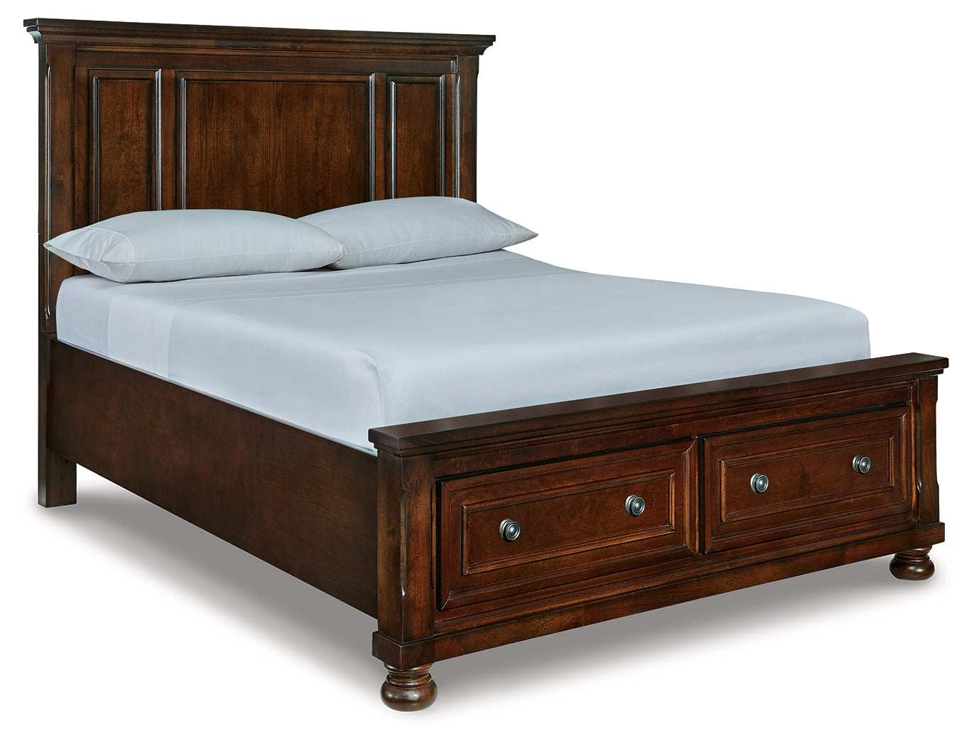 Prime Furniture - Ashley Furniture - Porter Bedroom - Queen Panel Storage Bed / Rustic Brown - B697B42