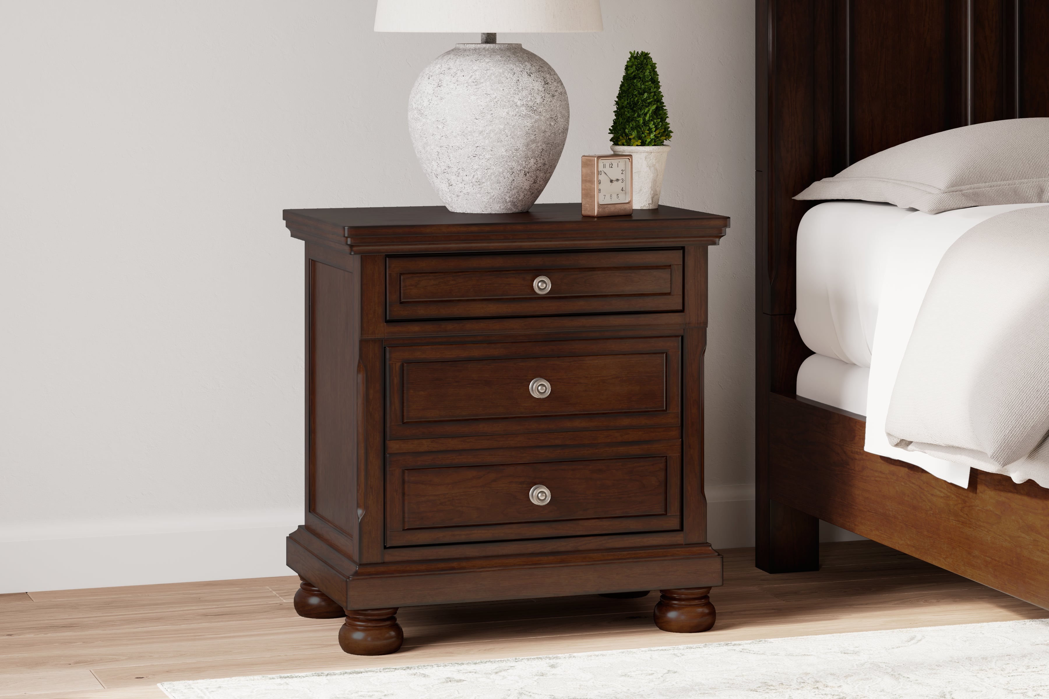 Prime Furniture - Ashley Furniture - Porter Bedroom - Two Drawer Night Stand / Rustic Brown - B697-92