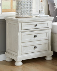 Prime Furniture - Ashley Furniture - Robbinsdale Bedroom - Queen Panel Storage Bed / Antique White - B742B24