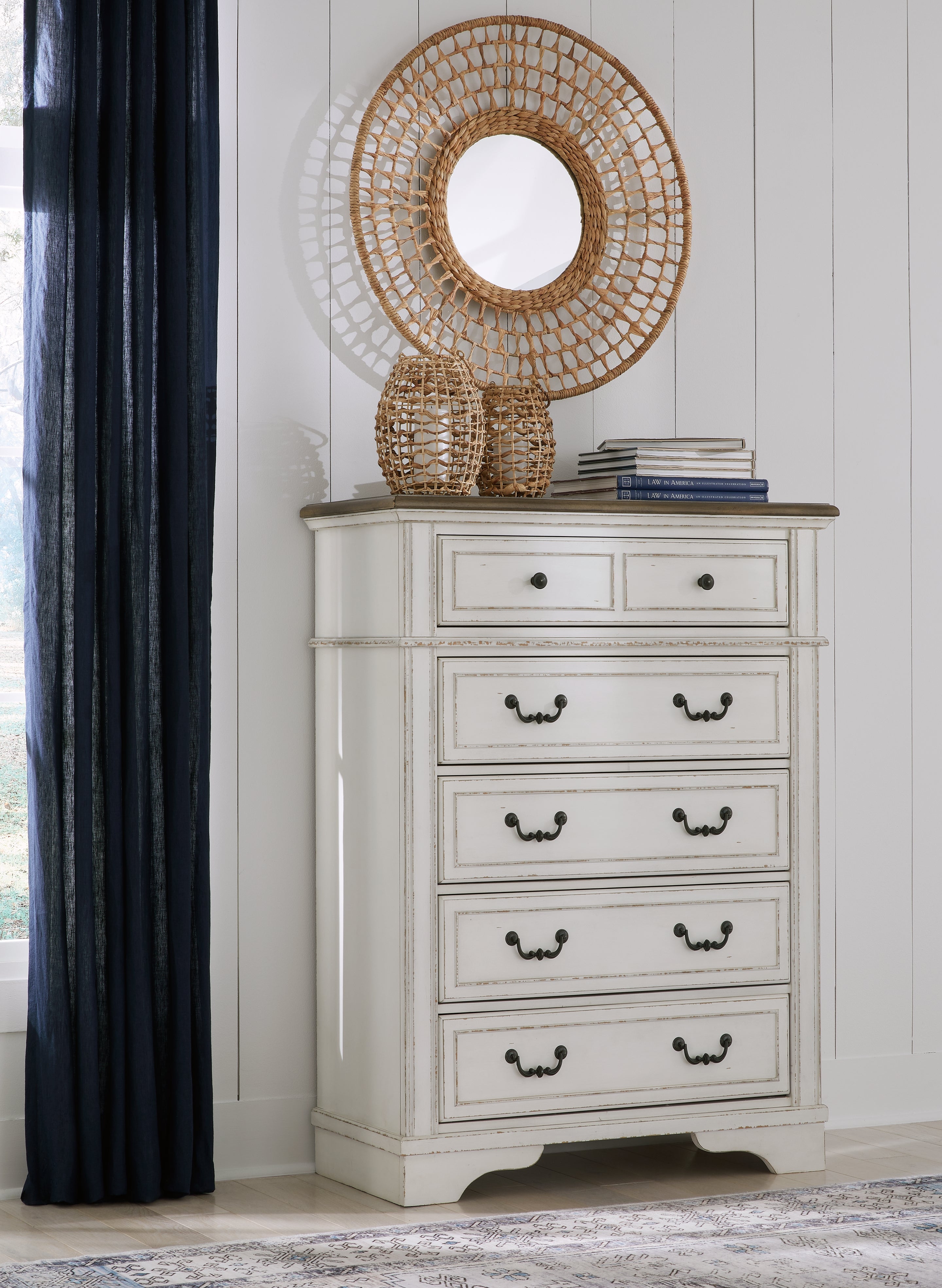 Prime Furniture - Ashley Furniture - Blendon Bedroom - Five Drawer Chest / Two-tone - B747-46
