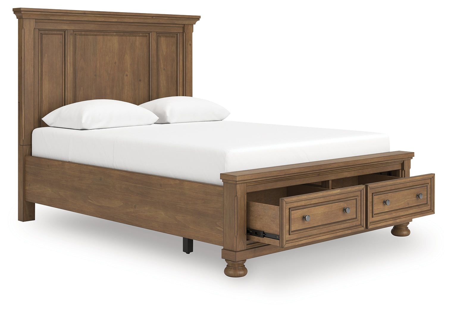 Prime Furniture - Ashley Furniture - Feddinger Bedroom - Queen Panel Storage Bed / Medium Brown - PCB779B11