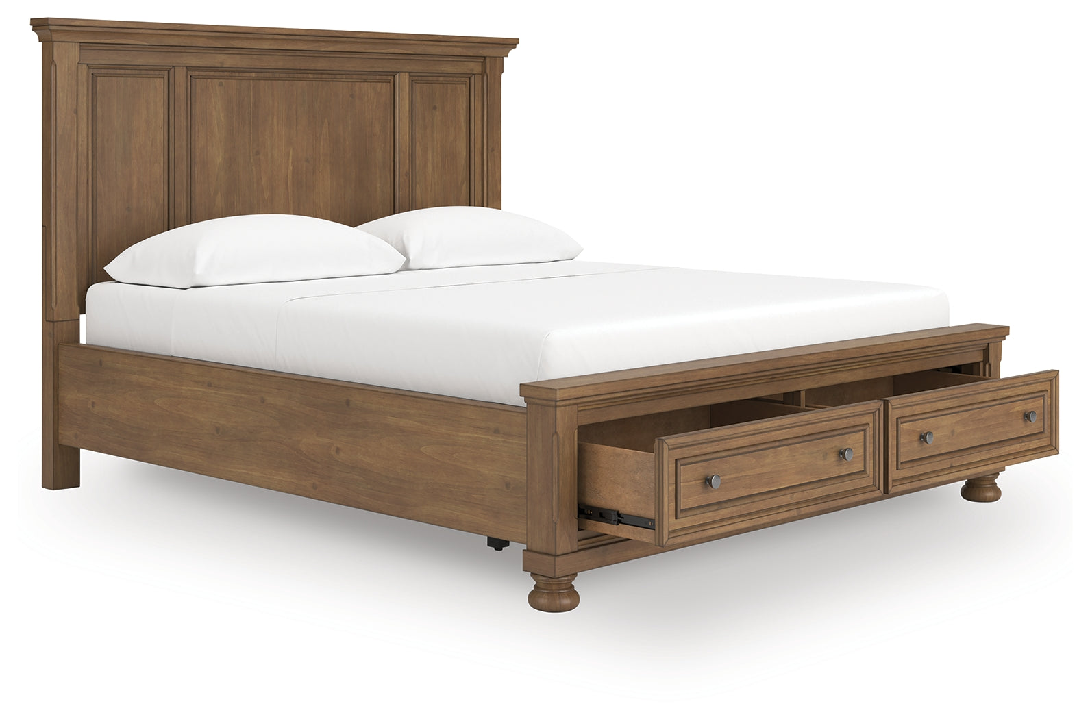 Prime Furniture - Ashley Furniture - Feddinger Bedroom - California King Panel Storage Bed / Medium Brown - PCB779B13