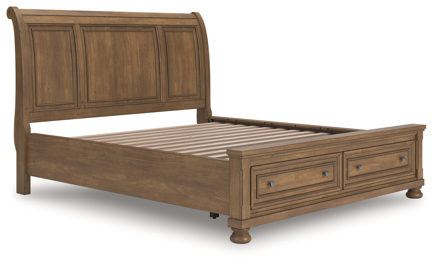 Prime Furniture - Ashley Furniture - Feddinger Bedroom - California King Storage Sleigh Bed / Medium Brown - PCB779B9