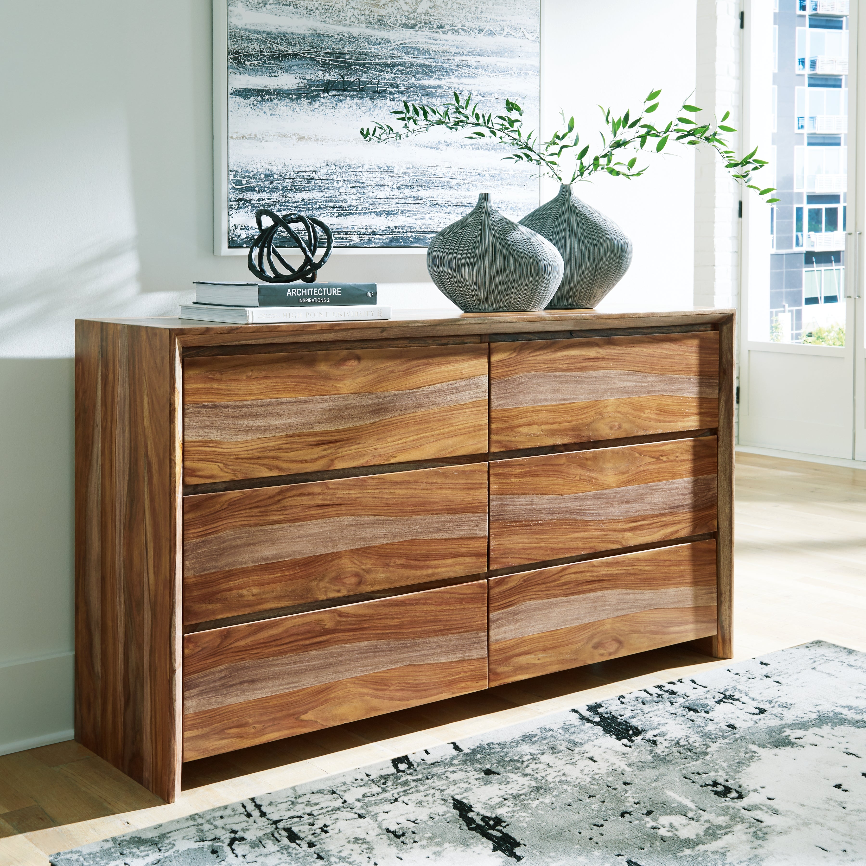 Prime Furniture - Ashley Furniture - Dressonni Bedroom - Dresser / Brown - B790-31