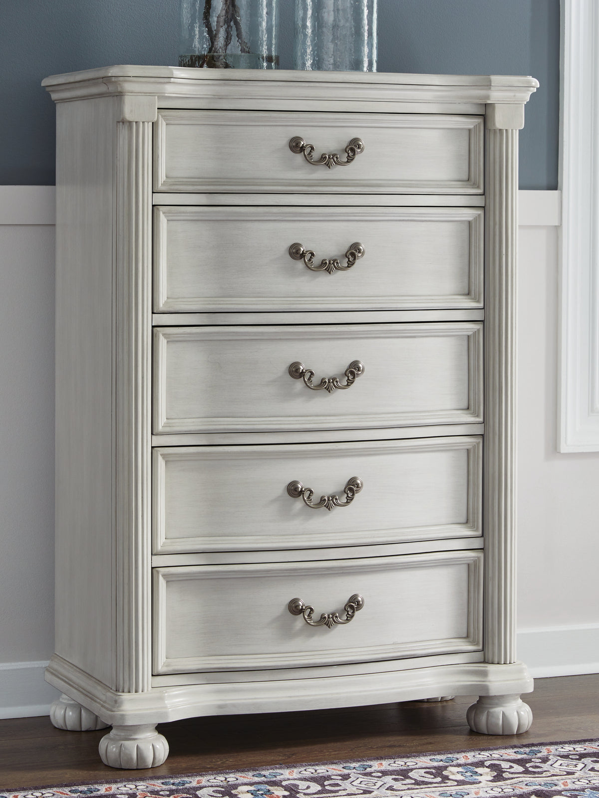 Prime Furniture - Ashley Furniture - Montelaine Bedroom - Three Drawer Night Stand / Antique White - B795-93