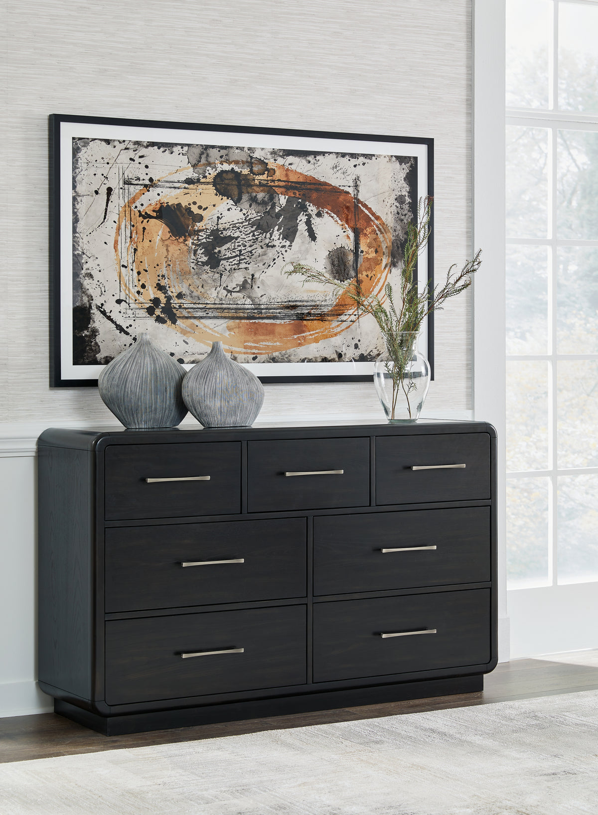 Prime Furniture - Ashley Furniture - Rowanbeck Bedroom - One Drawer Night Stand / Black - B821-91