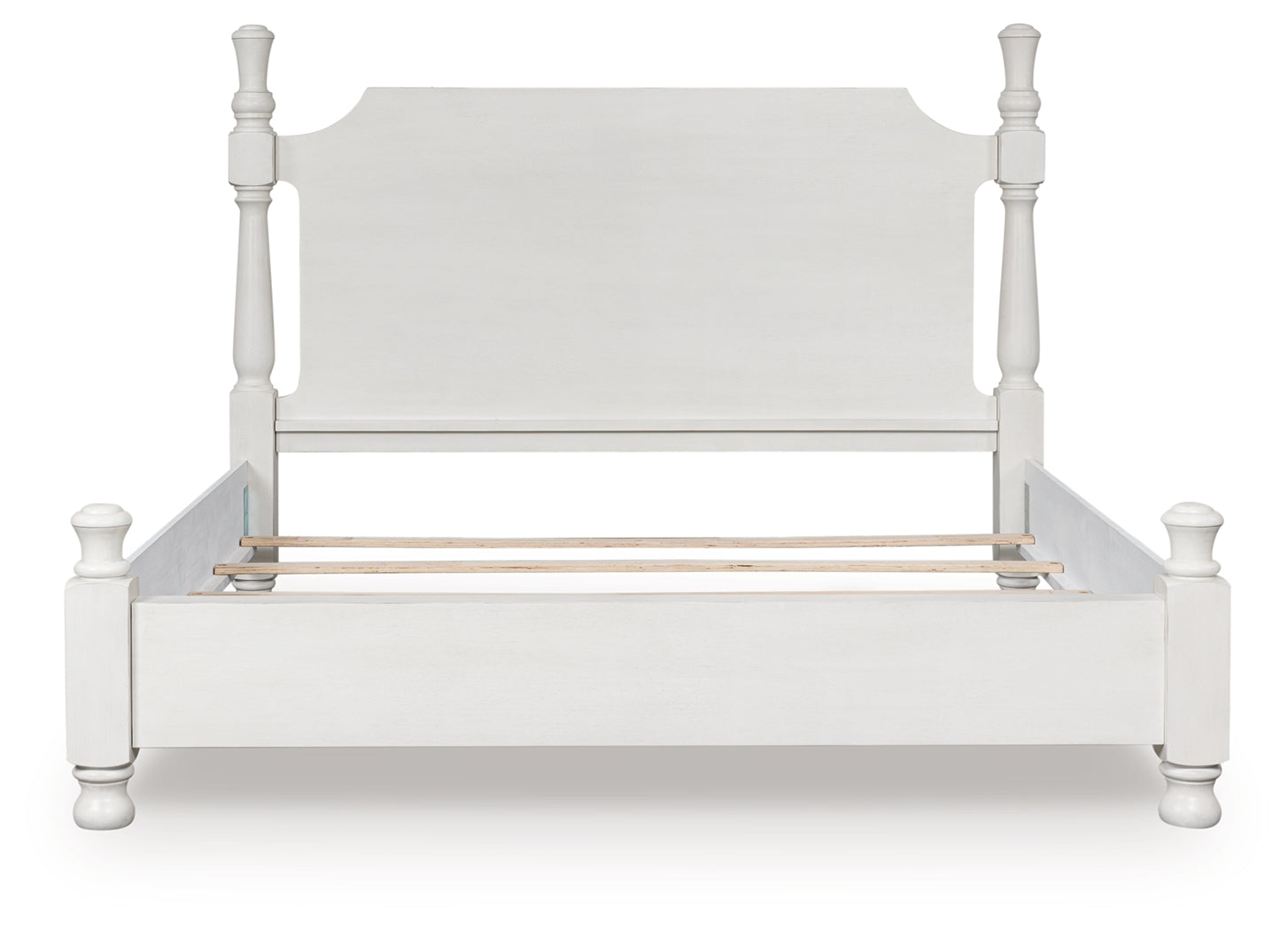 Prime Furniture - Ashley Furniture - Rowlenstown Bedroom - California King Poster Bed / Antique White - PCB823B5