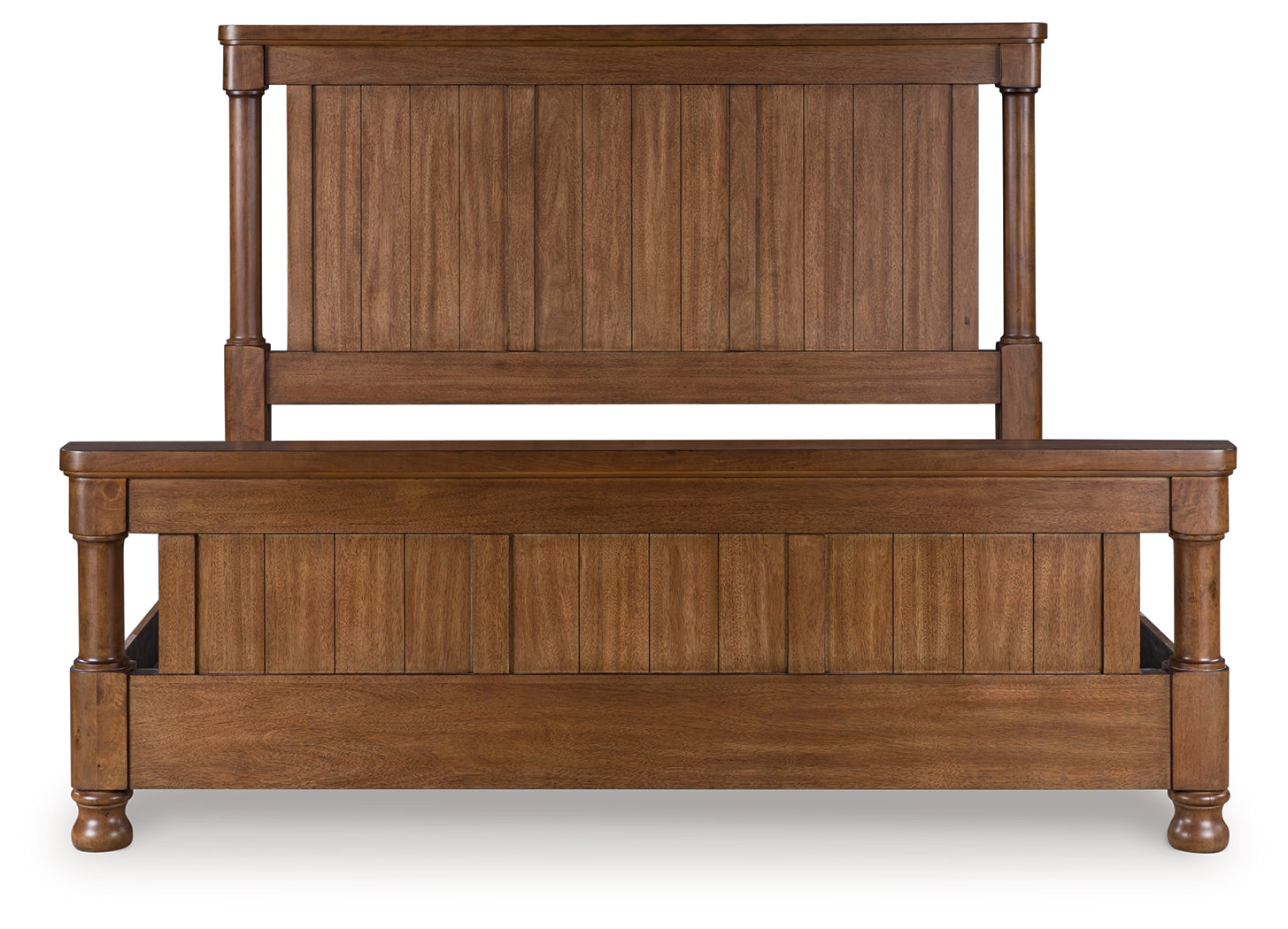 Prime Furniture - Ashley Furniture - Rowlenstown Bedroom - King Poster Bed / Brown - PCB824B4