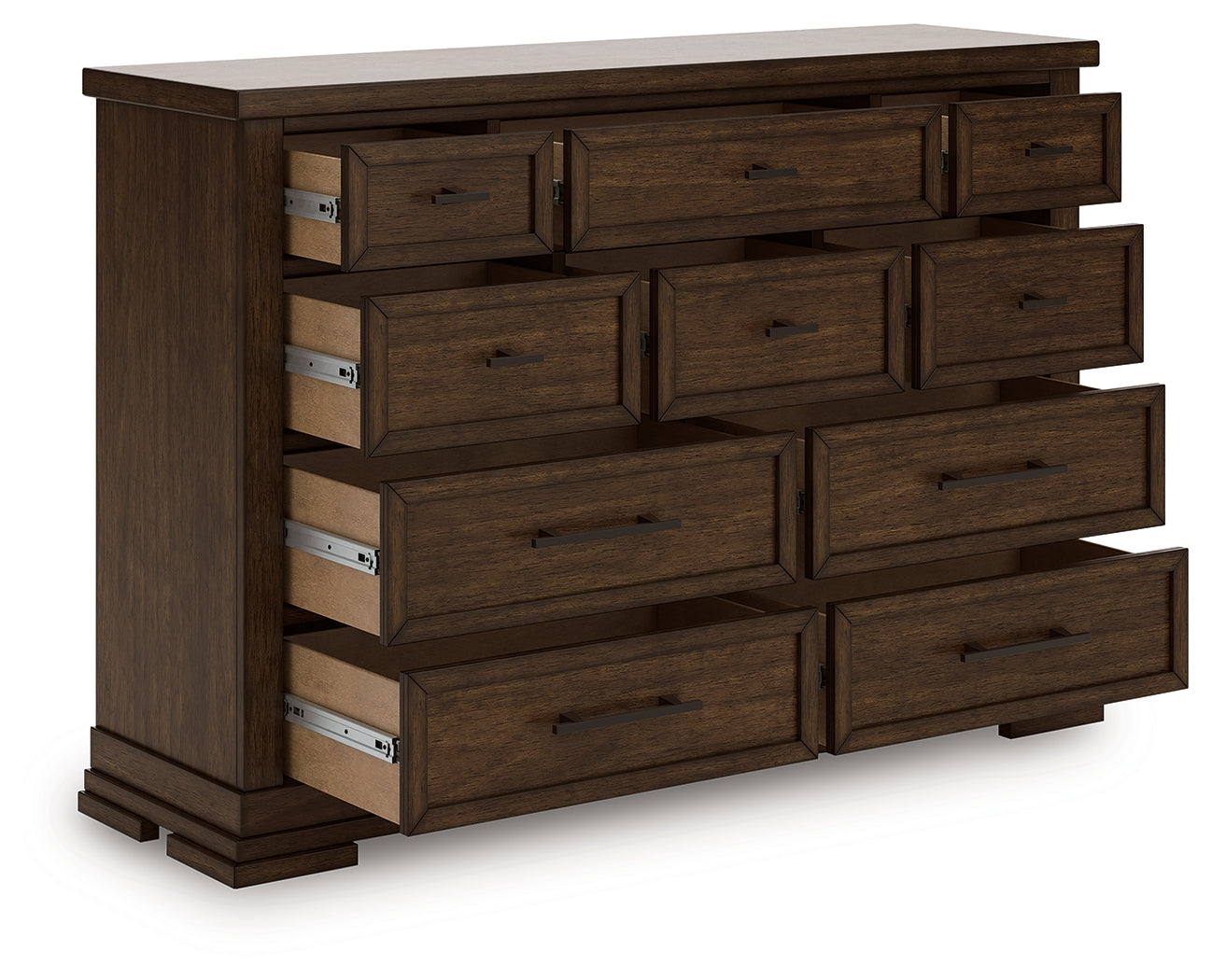 Prime Furniture - Ashley Furniture - Taffenbrook Bedroom - Dresser / Medium Brown - B849-31