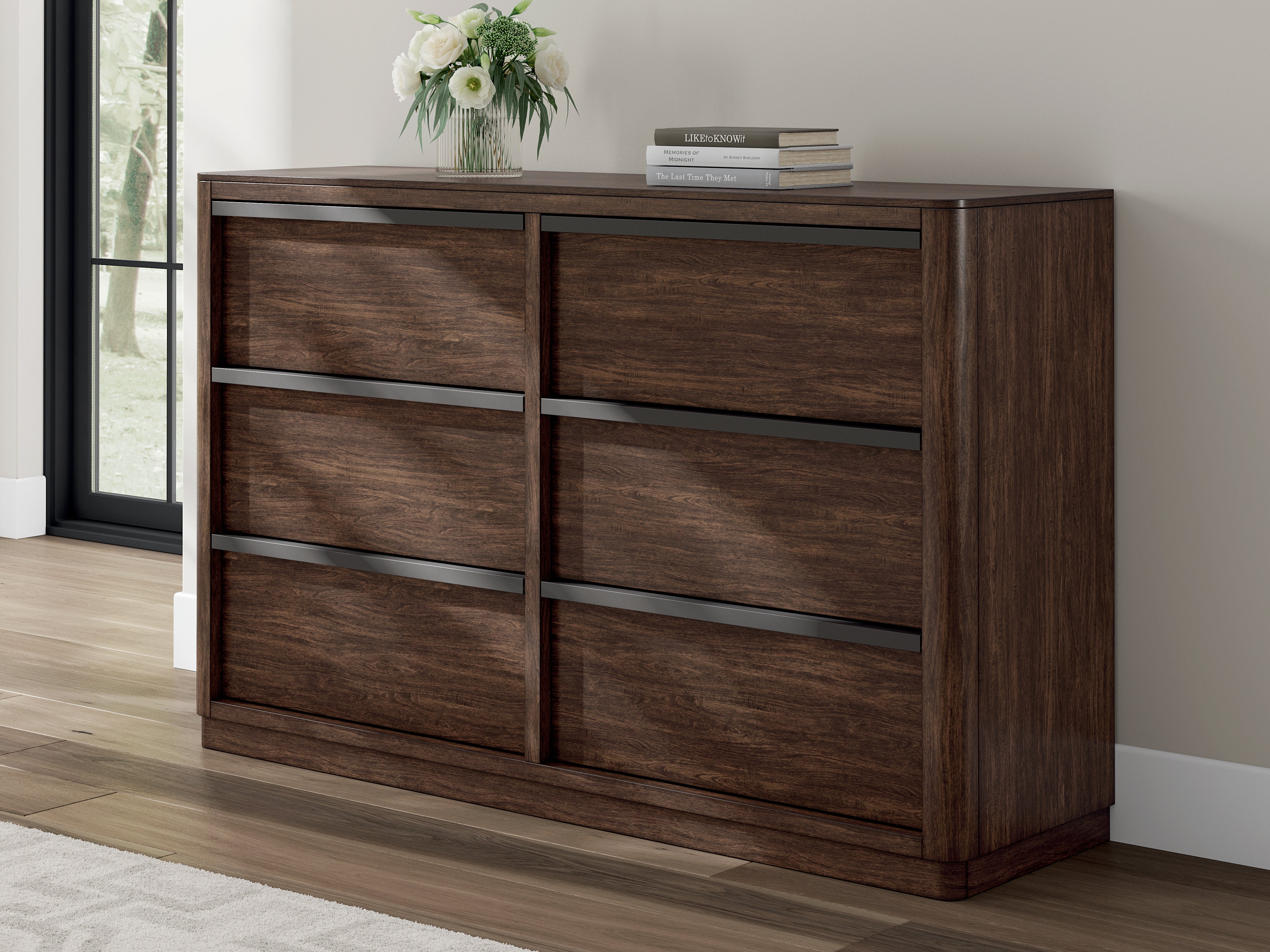 Prime Furniture - Ashley Furniture - Dilenno Bedroom - Dresser / Dark Brown - PCB857-31