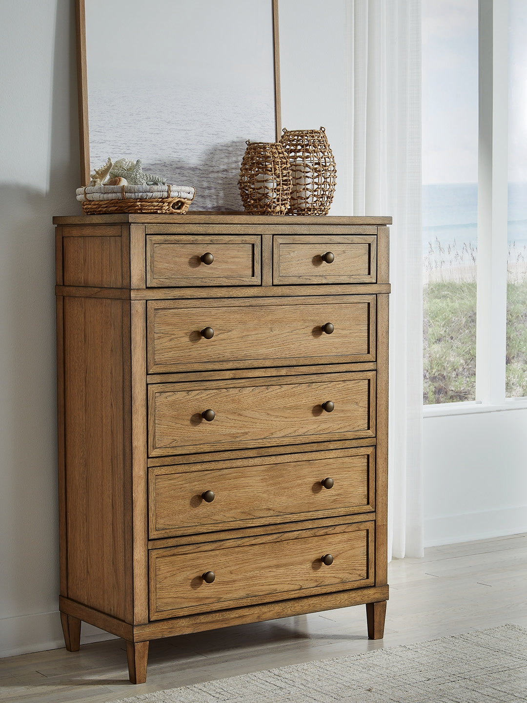Prime Furniture - Ashley Furniture - Sharlance Bedroom - Six Drawer Chest / Brown - B895-46