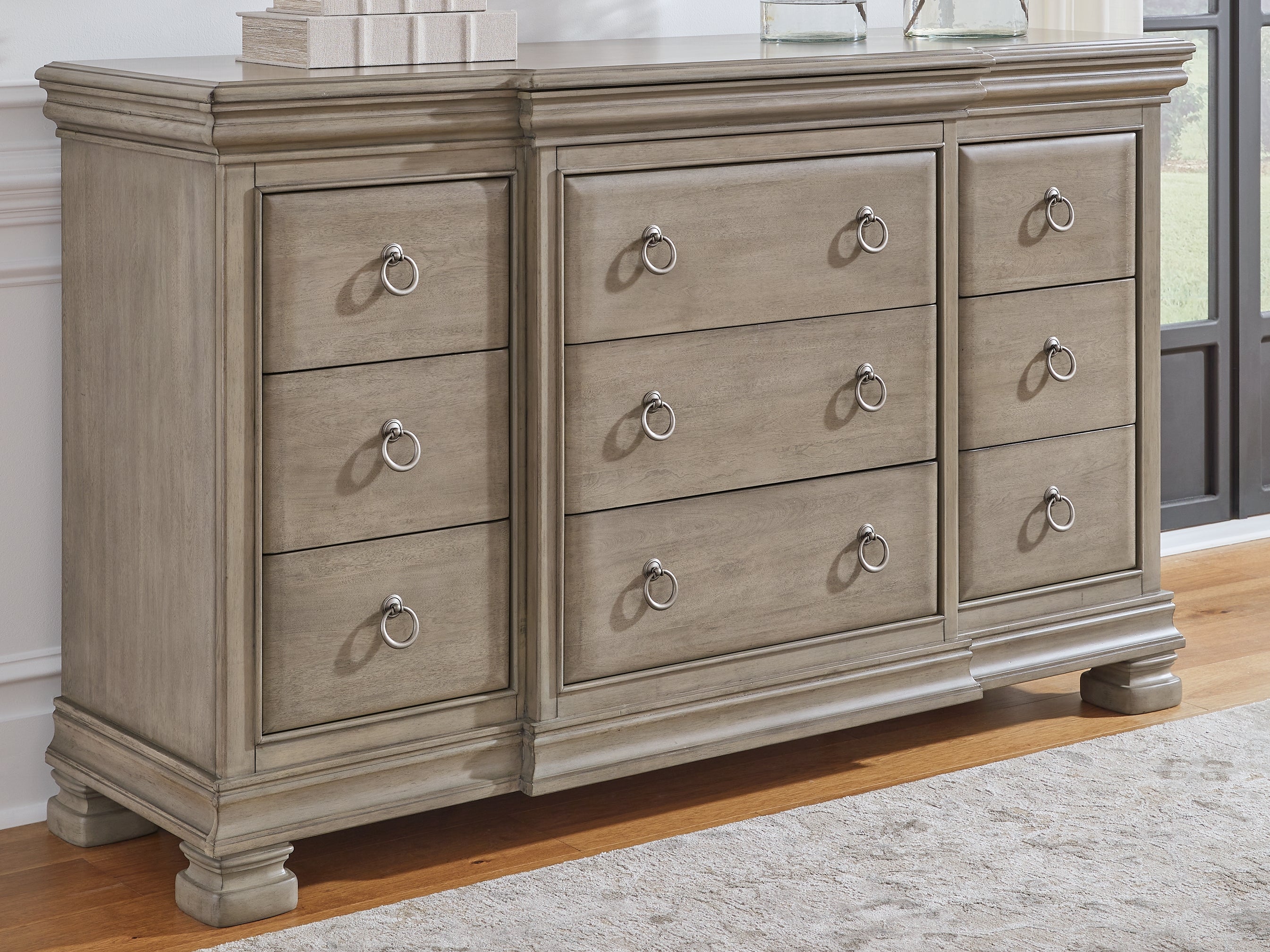 Prime Furniture - Ashley Furniture - Lexorne Bedroom - Dresser / Gray - B924-31