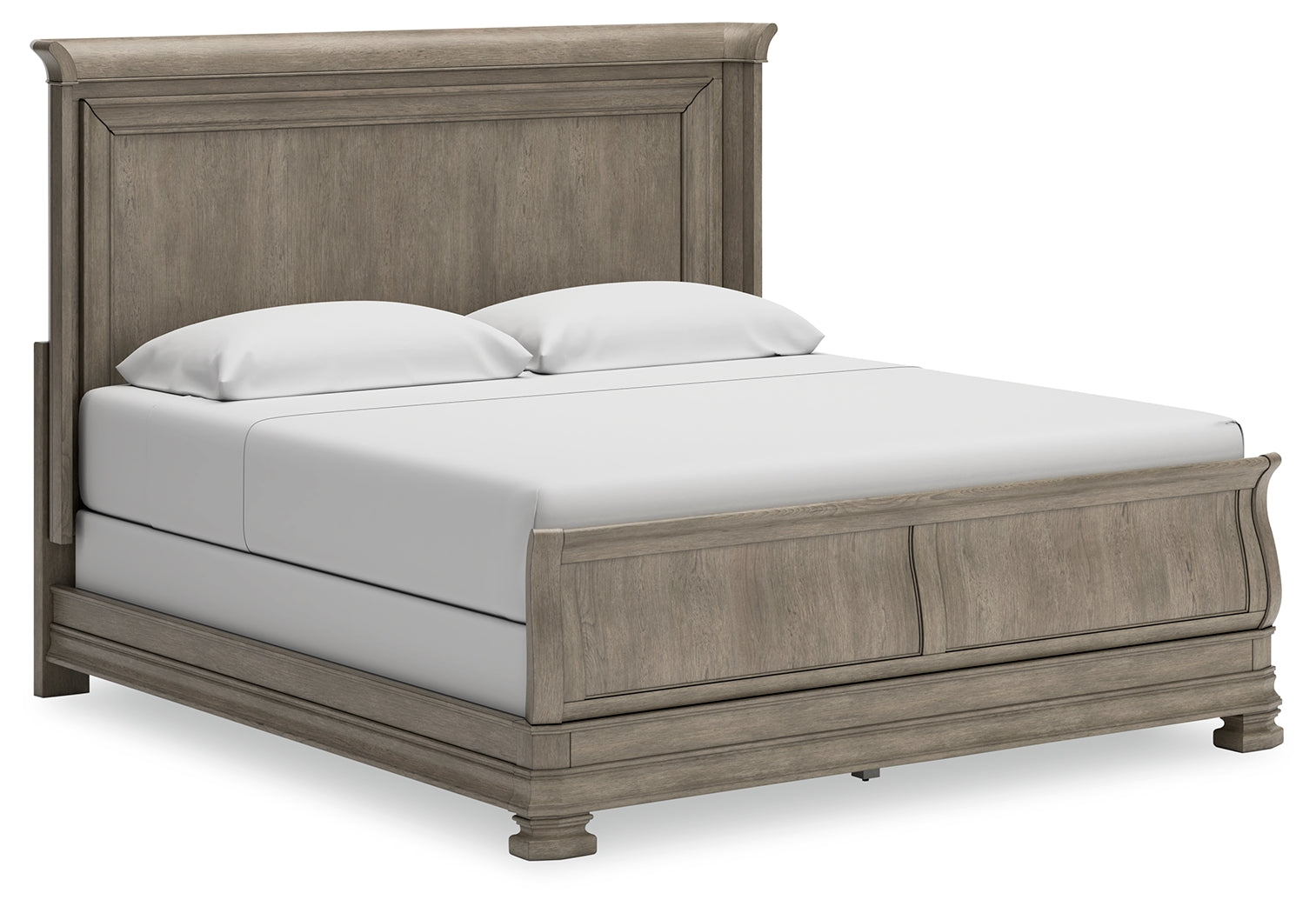 Prime Furniture - Ashley Furniture - Lexorne Bedroom - California King Sleigh Bed / Gray - B924B5