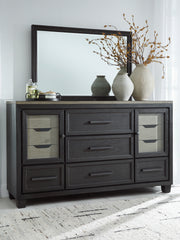 Prime Furniture - Ashley Furniture - Foyland Bedroom - Two Drawer Night Stand / Black/Brown - B989-92