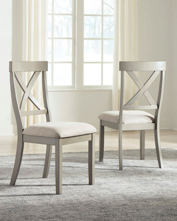 Prime Furniture - Ashley Furniture - Parellen Dining Room - Dining Chair (Set of 2) / Gray - D291-01X2