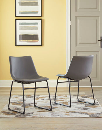 Prime Furniture - Ashley Furniture - Centiar Dining Room - Dining Chair (Set of 2) / Gray - D372-08X2