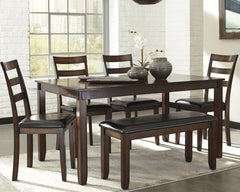 Prime Furniture - Ashley Furniture - Coviar Dining Room - DRM Counter Table Set (5/CN) / Brown - D385-223