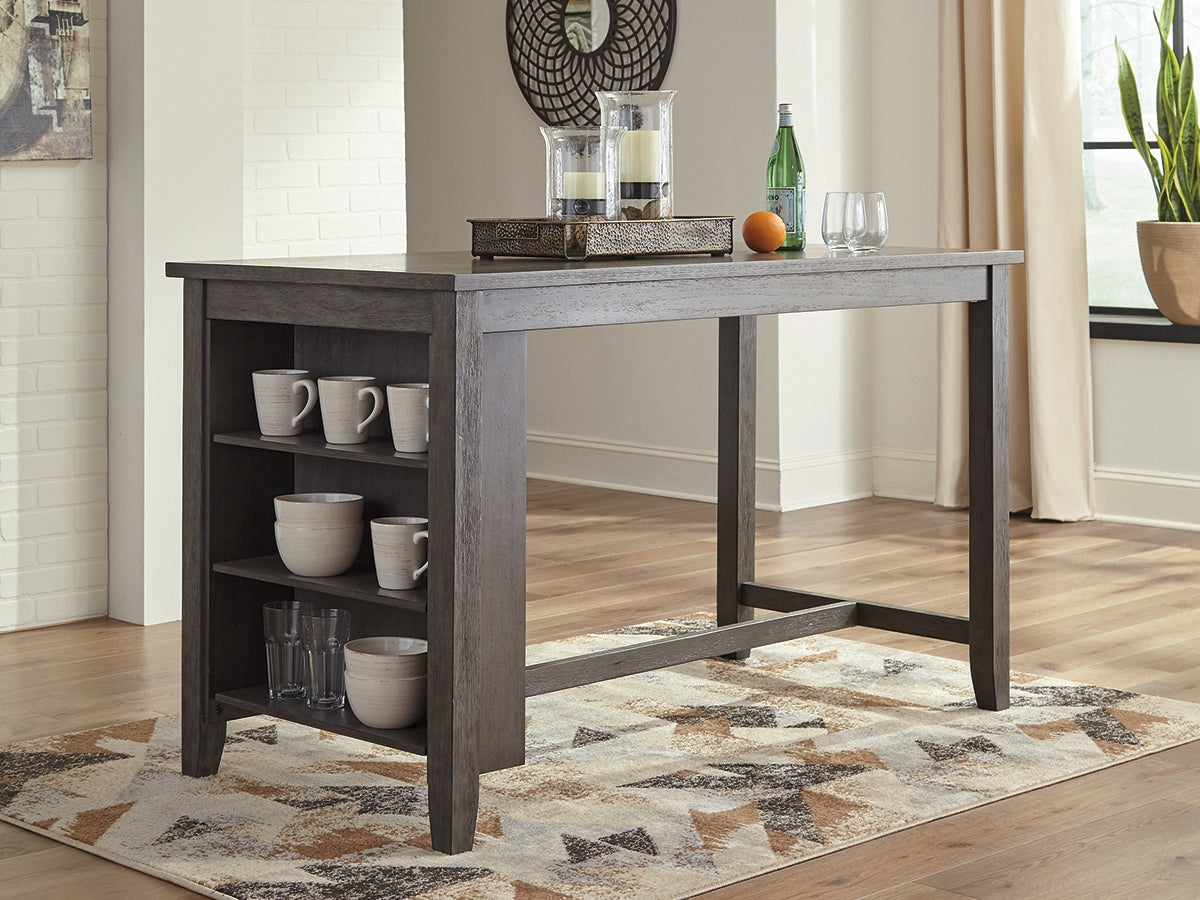 Prime Furniture - Ashley Furniture - Caitbrook Dining Room - RECT DRM Counter TBL Set(7/CN) / Gray - D388-423