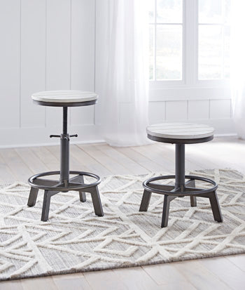 Prime Furniture - Ashley Furniture - Torjin Dining Room - Counter Height Stool (Set of 2) / Vintage White - D440-224X2