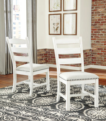 Prime Furniture - Ashley Furniture - Valebeck Dining Room - Dining Chair (Set of 2) / Beige/White - D546-01X2