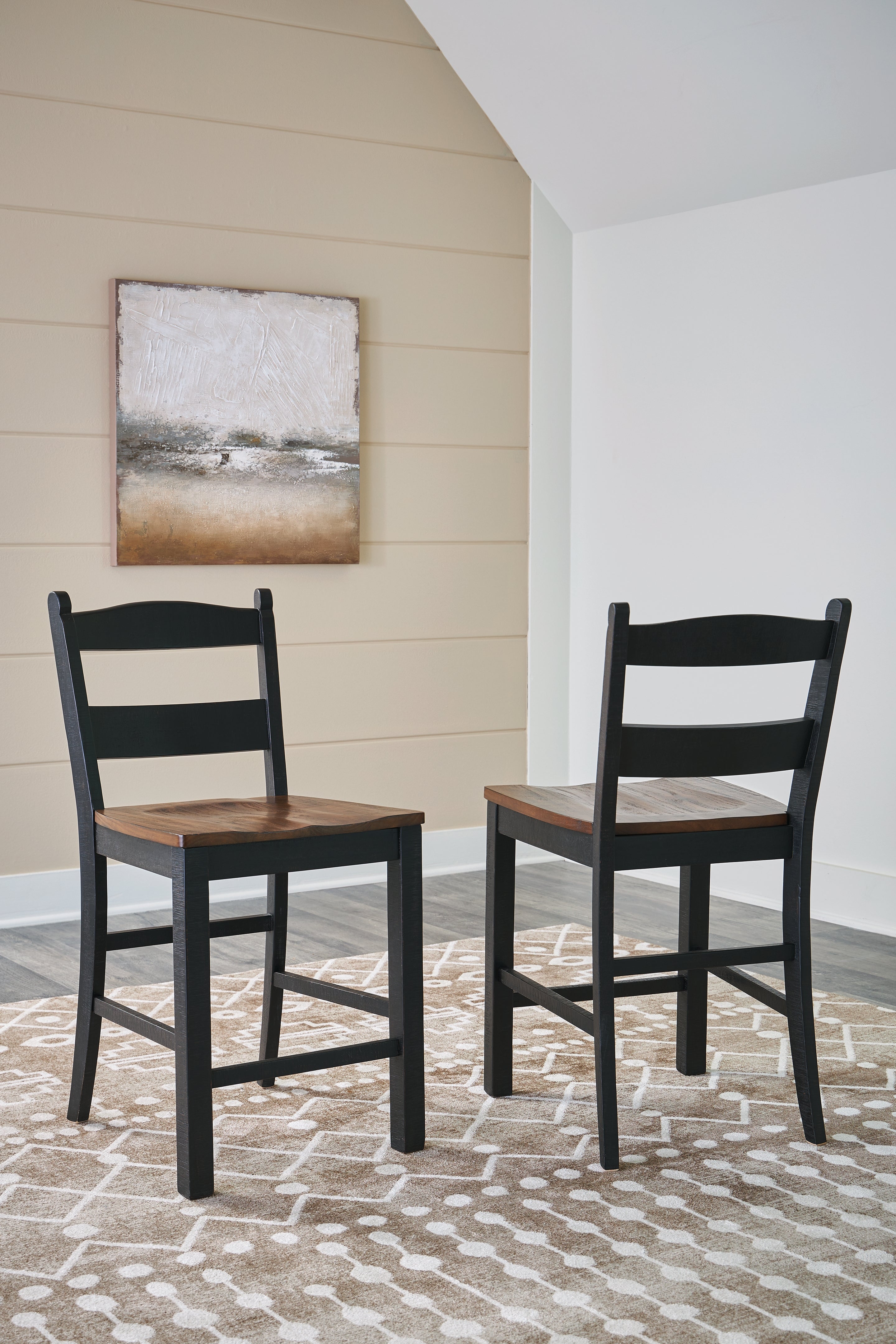 Prime Furniture - Ashley Furniture - Valebeck Dining Room - Counter Height Barstool (Set of 2) / Multi - D546-724X2