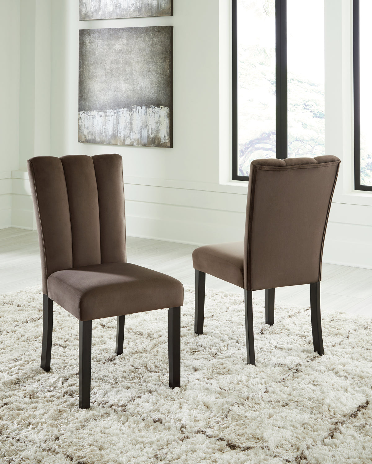 Prime Furniture - Ashley Furniture - Jeshina Dining Chair (Set of 2) - Dining Chair (Set of 2) / Mocha - PCD581-01X2