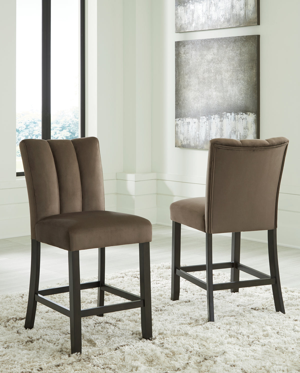 Prime Furniture - Ashley Furniture - Jeshina Counter Height Barstool (Set of 2) - Counter Height Barstool (Set of 2) / Mocha - PCD581-124X2