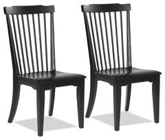 Prime Furniture - Ashley Furniture - Brenkerton Dining Chair (Set of 2) - Dining Chair (Set of 2) / Black - PCD591-01X2