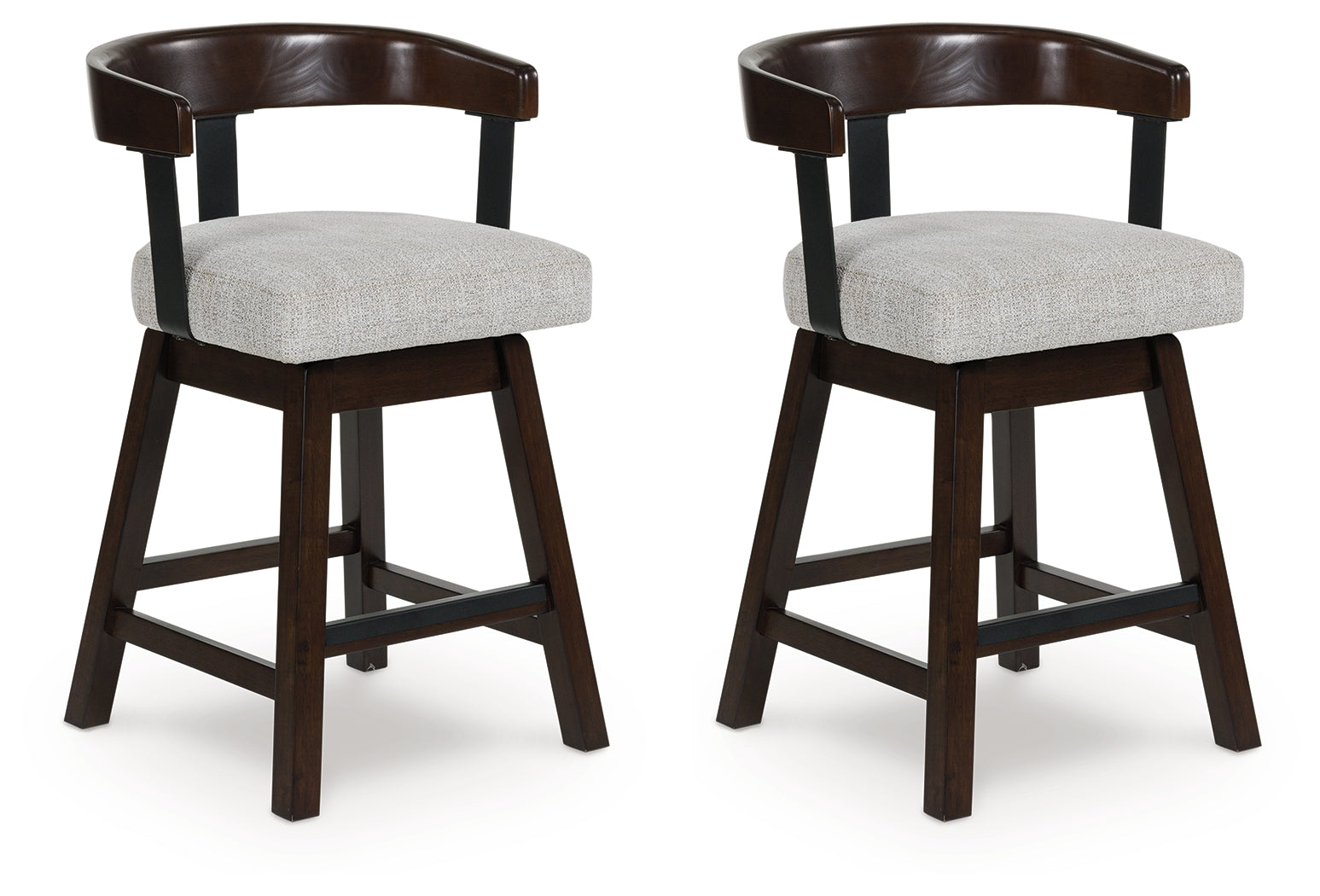Prime Furniture - Ashley Furniture - Haddigan Dining Room - Counter Height Barstool (Set of 2) / Dark Brown - D596-224X2