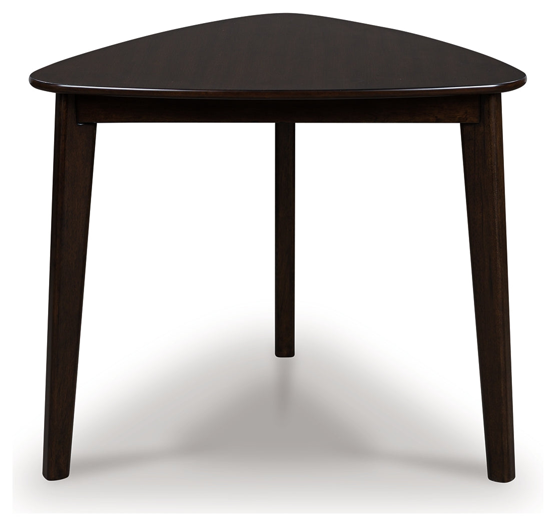 Prime Furniture - Ashley Furniture - Mallenette Dining Table - Triangle Dining Room Table / Merlot - PCD607-16
