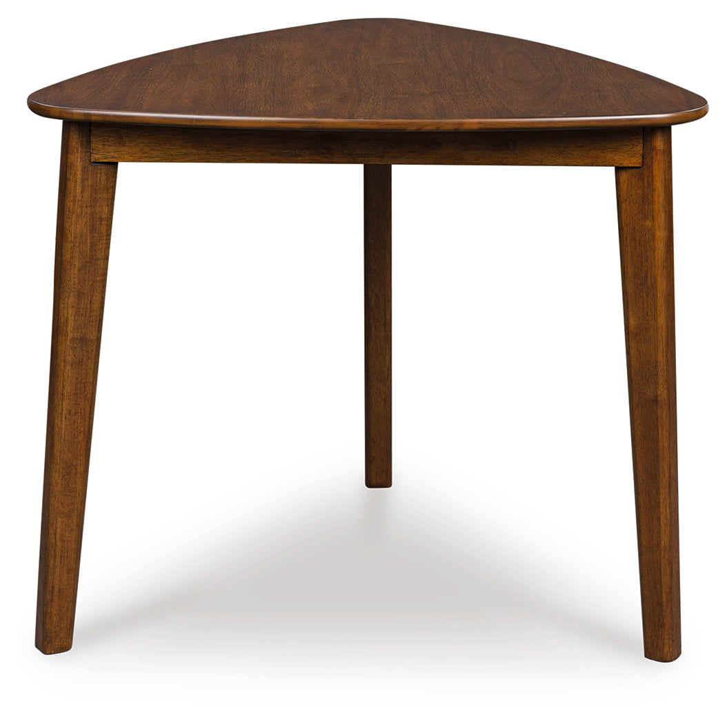 Prime Furniture - Ashley Furniture - Tameride Dining Table - Triangle Dining Room Table / Brown - PCD609-16