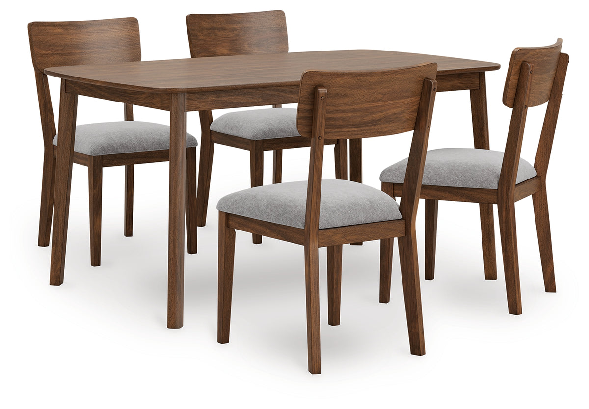 Prime Furniture - Ashley Furniture - Tameride Dining Table and 4 Chairs (Set of 5) - Dining Room Table Set (5/CN) / Brown - PCD609-225