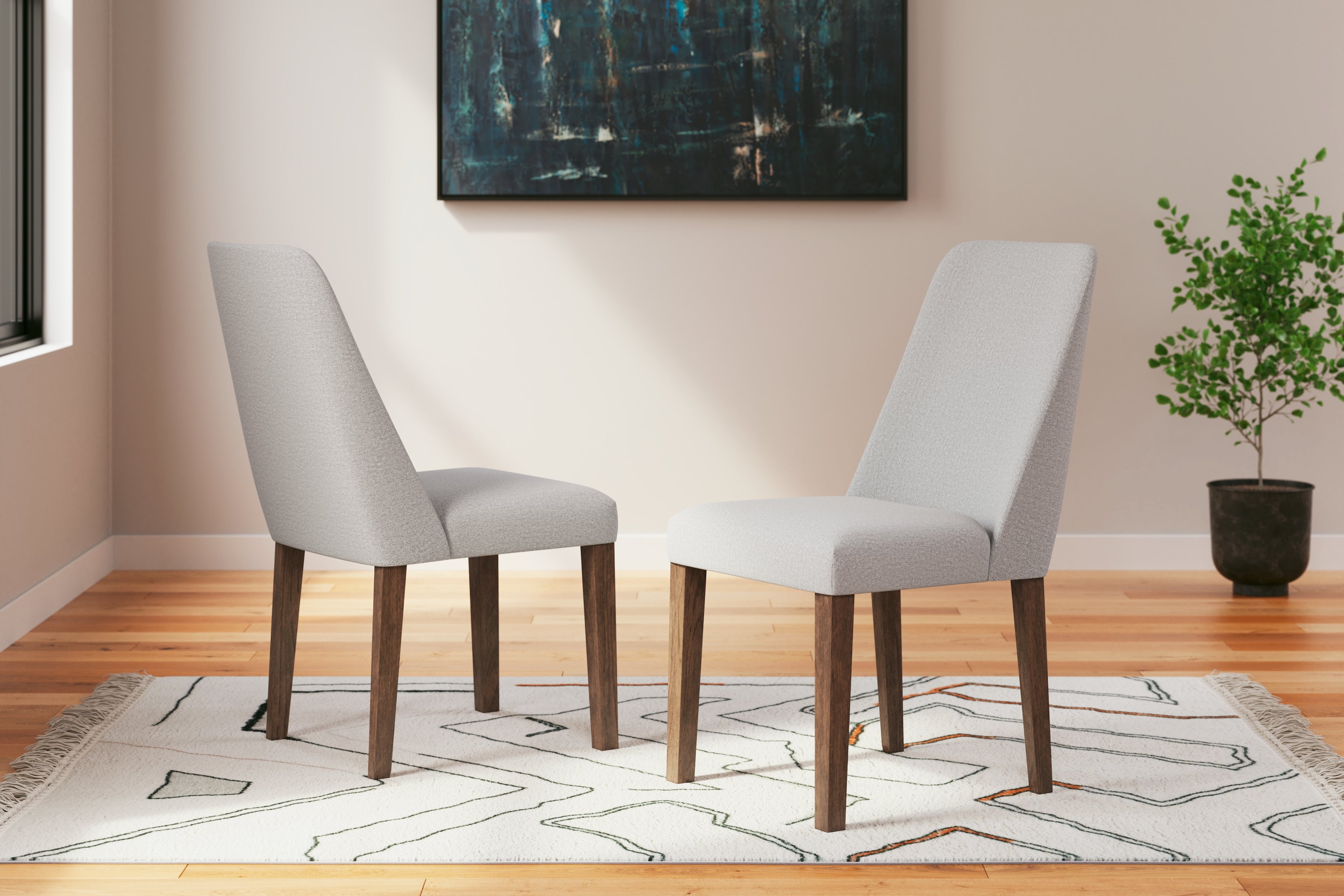 Prime Furniture - Ashley Furniture - Lyncott Dining Room - Dining Chair (Set of 2) / Gray/Brown - D615-01X2