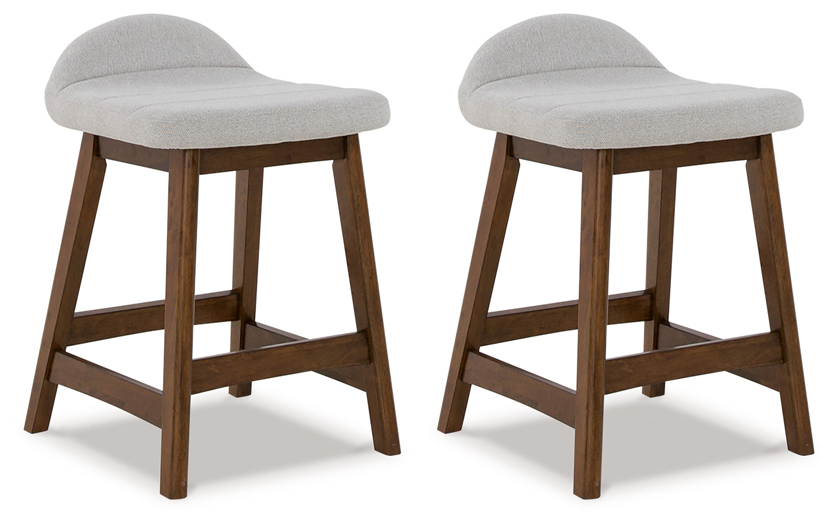 Prime Furniture - Ashley Furniture - Lyncott Dining Room - Counter Height Bar Stool (Set of 2) / Light Gray/Brown - D615-124X2