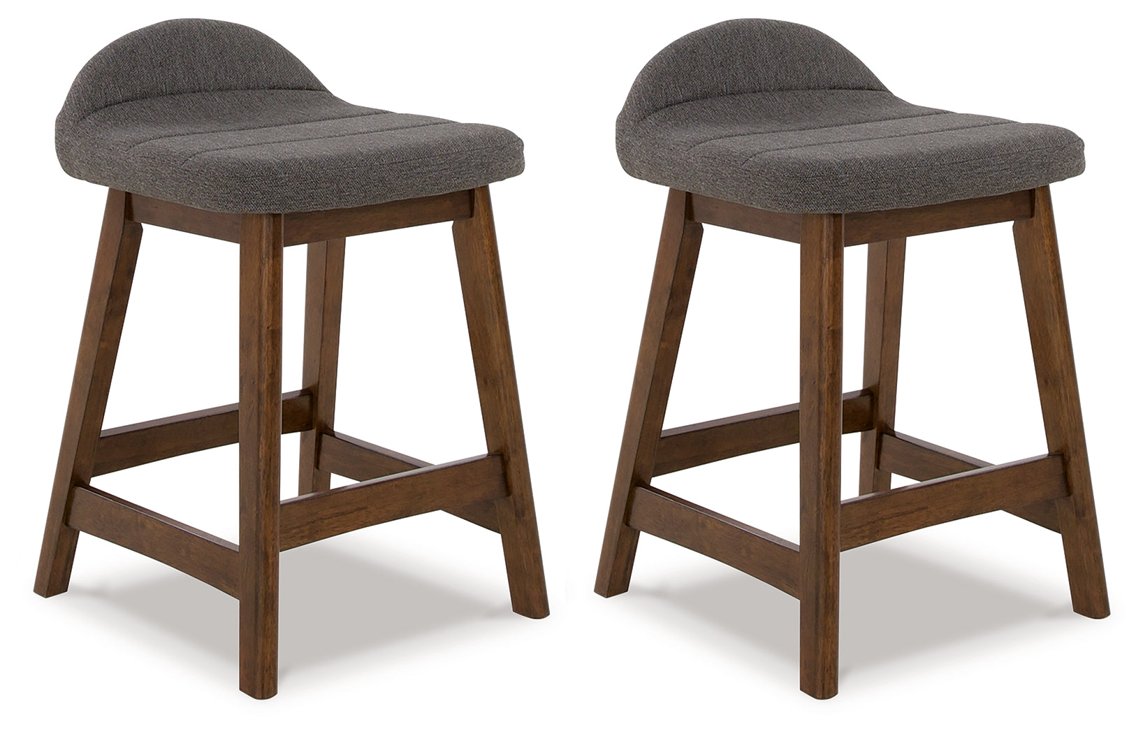 Prime Furniture - Ashley Furniture - Lyncott Dining Room - Counter Height Bar Stool (Set of 2) / Charcoal/Brown - D615-224X2