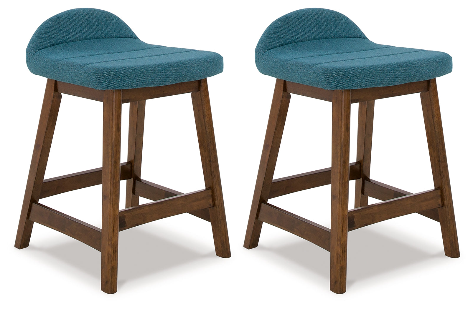 Prime Furniture - Ashley Furniture - Lyncott Dining Room - Counter Height Bar Stool (Set of 2) / Blue/Brown - D615-324X2