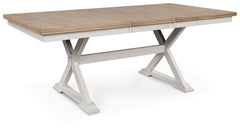 Prime Furniture - Ashley Furniture - Purlaney Dining Butterfly Extension Table - RECT DRM Butterfly EXT Table / Antique White/Natural - PCD627-35