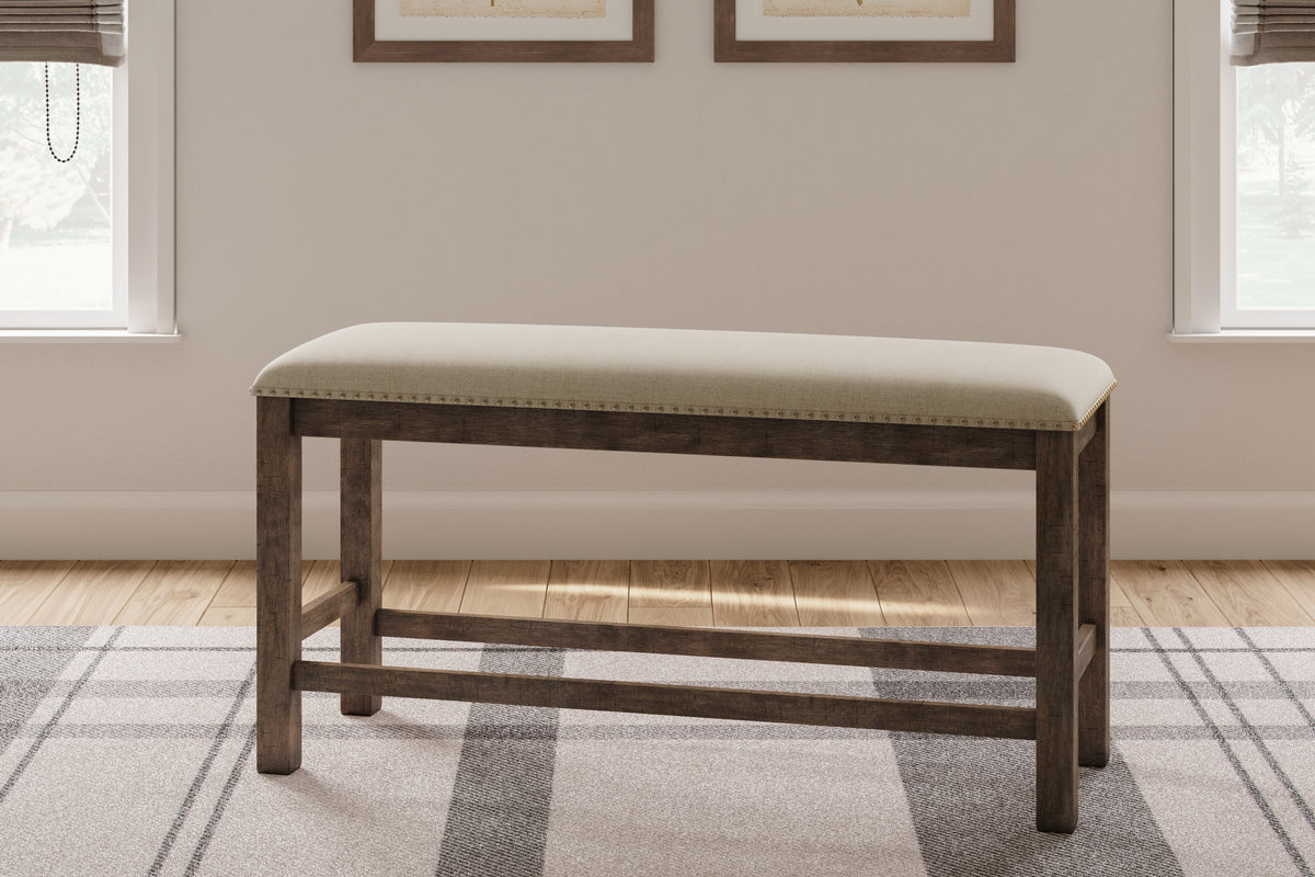 Prime Furniture - Ashley Furniture - Moriville Dining Room - Upholstered Bench / Beige / 48"W x 17"D x 20"H - D631-00