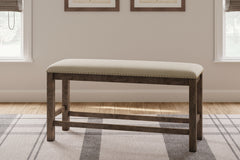 Prime Furniture - Ashley Furniture - Moriville Dining Room - Upholstered Bench / Beige / 48"W x 17"D x 20"H - D631-00