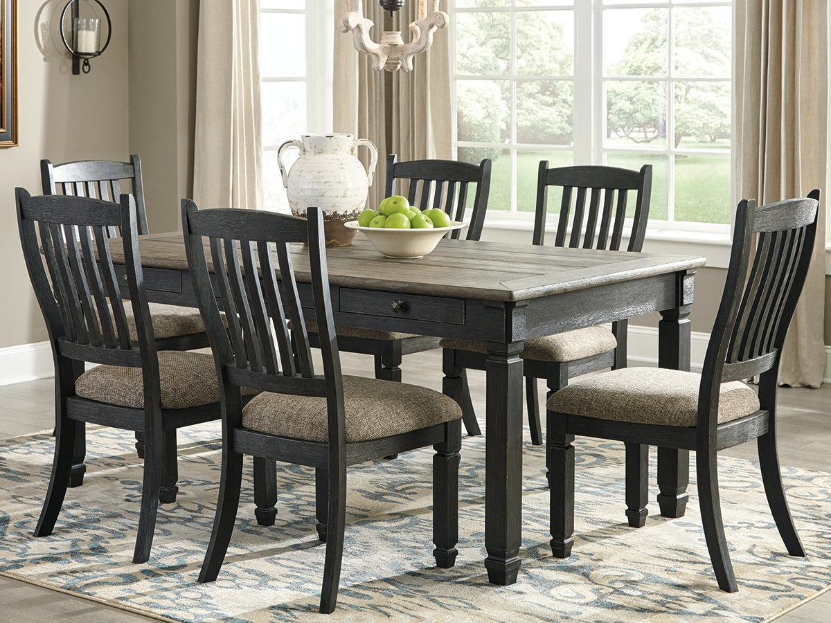 Prime Furniture - Ashley Furniture - Tyler Creek Dining Room - Rectangular Dining Room Table / Black/Gray - D736-25