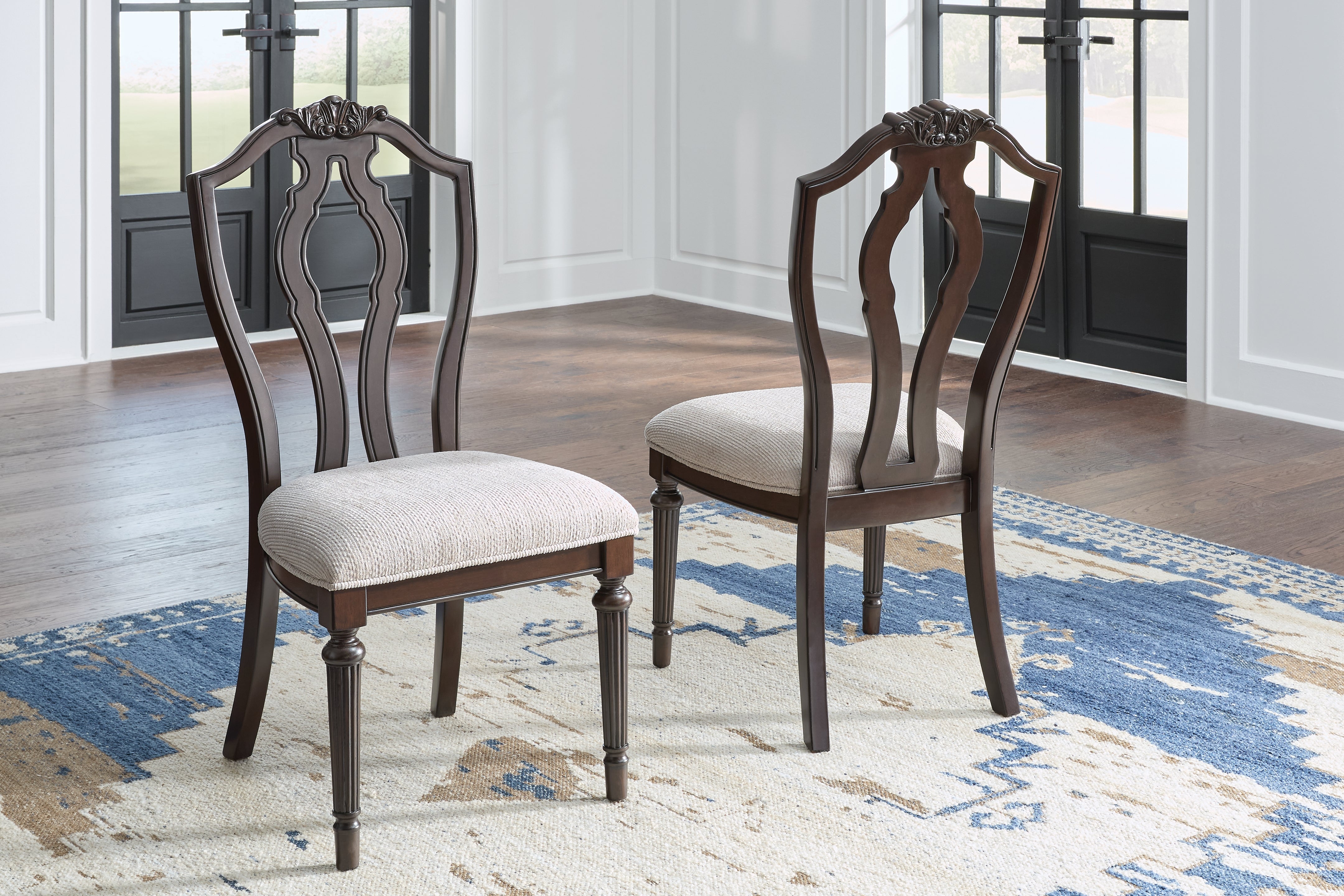Prime Furniture - Ashley Furniture - Lavinton Dining Room - Dining Chair (Set of 2) / Tan/Brown - D764-01X2