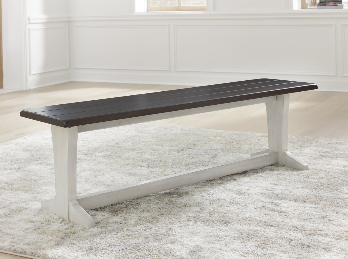 Prime Furniture - Ashley Furniture - Darborn Dining Room - Dining Table / Gray/Brown / 40"W x 78"D x 30"H - D796D3