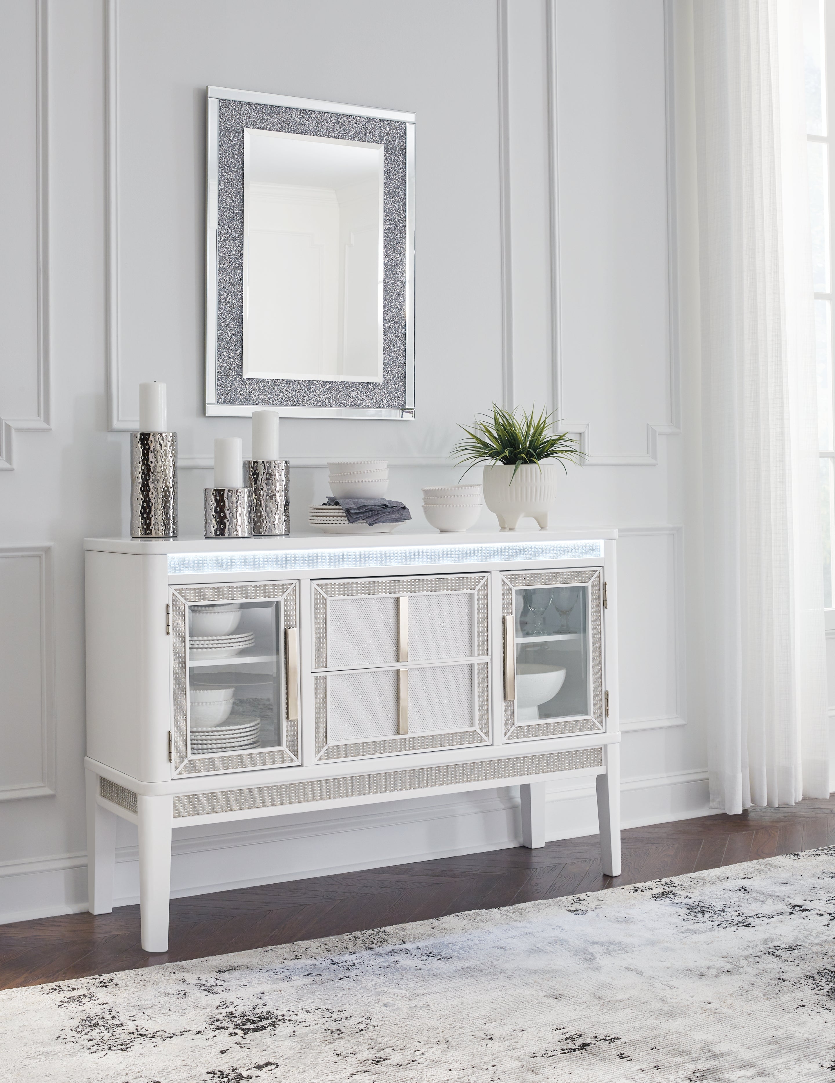 Prime Furniture - Ashley Furniture - Chalanna Dining Room - Dining Room Server / White - D822-60