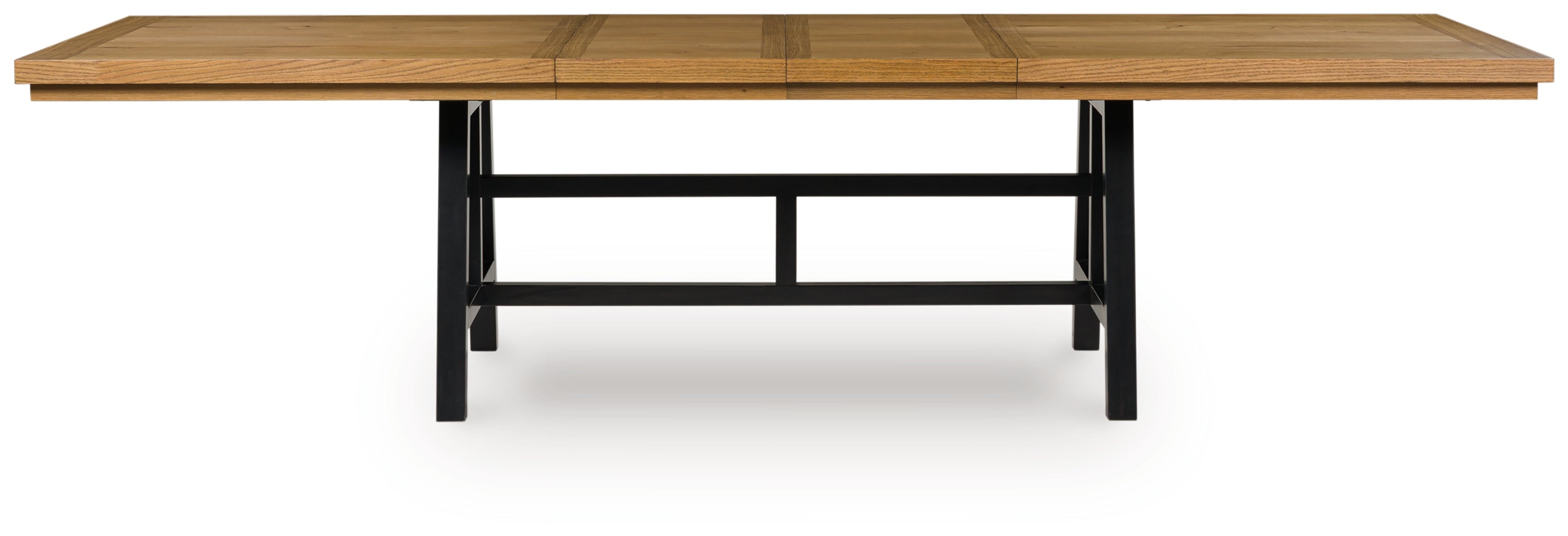 Prime Furniture - Ashley Furniture - Galliden Dining Room - RECT Dining Room EXT Table / Black/Brown - D841-55