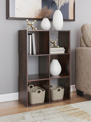 Prime Furniture - Ashley Furniture - Glosmount Six Cube Organizer - Six Cube Organizer / Cherry/Light Brown - EA1055-3X2