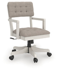 Prime Furniture - Ashley Furniture - Robbinsdale Home Office Desk Chair - Home Office Desk Chair (1/CN) / Antique White - H742-01A