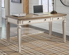Prime Furniture - Ashley Furniture - Realyn Office Desk - 2-Piece Home Office Desk / White/Brown - H743H1