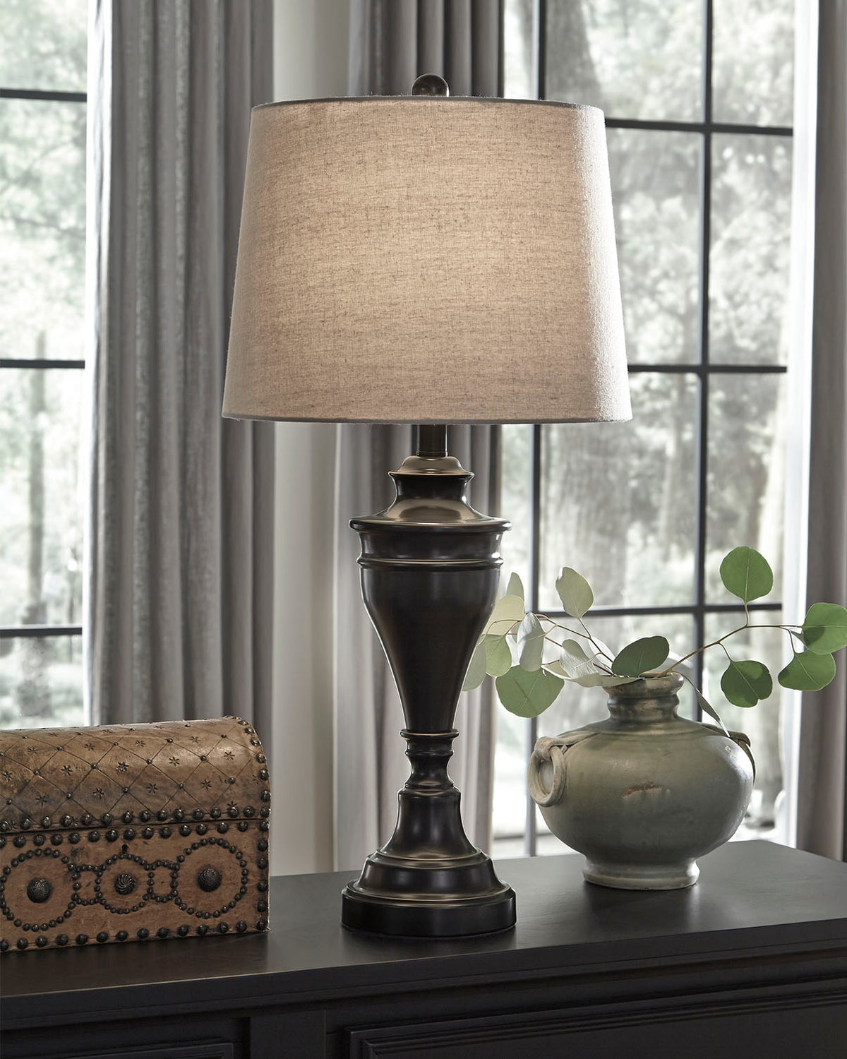 Prime Furniture - Ashley Furniture - Darlita Lighting - Metal Table Lamp (Set of 2) / Bronze Finish - L204024