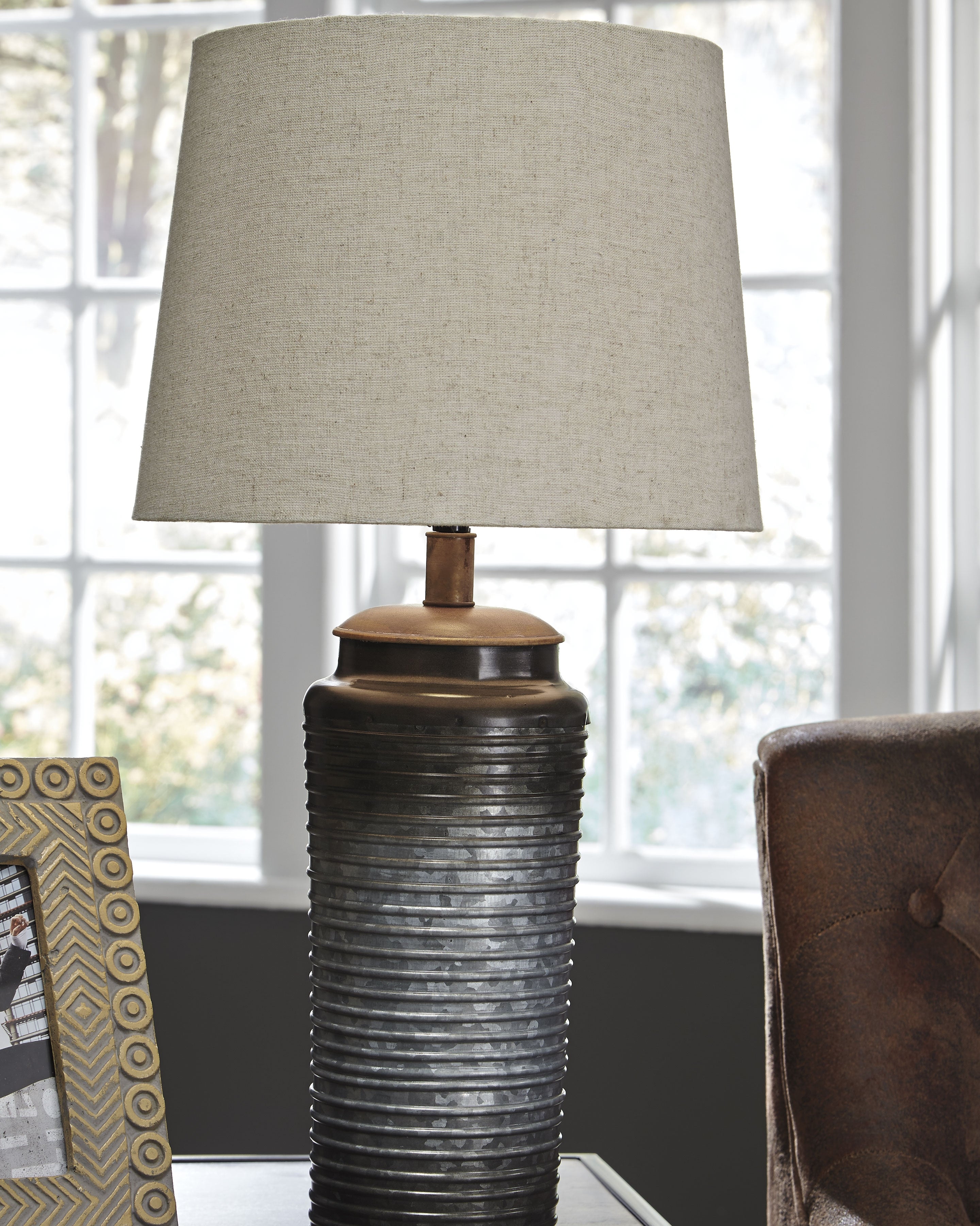 Prime Furniture - Ashley Furniture - Norbert Lighting - Metal Table Lamp (Set of 2) / Gray - L204064